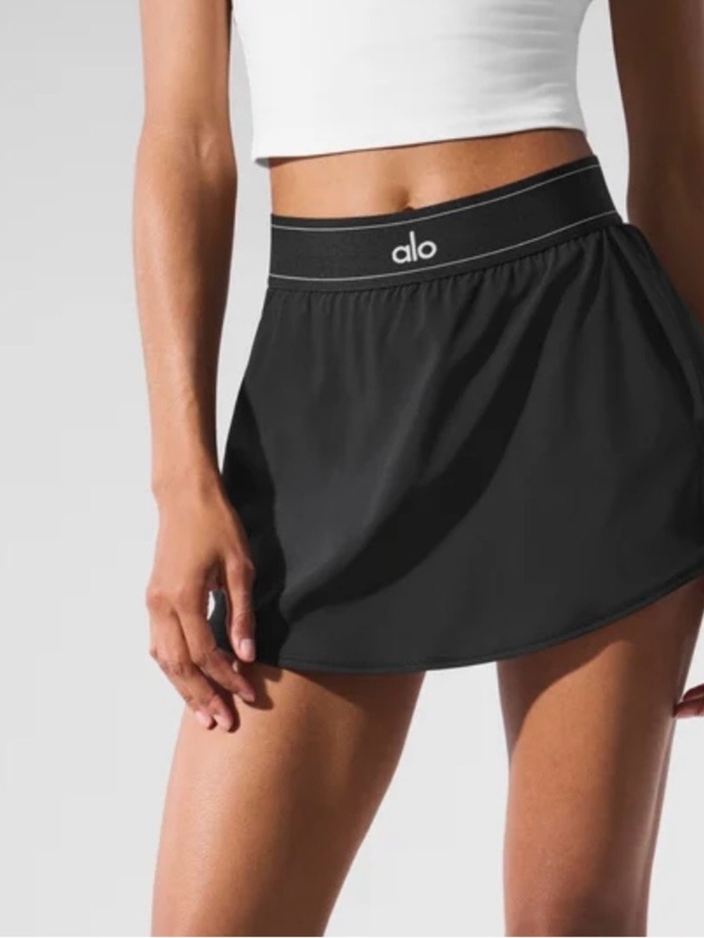 ALO Yoga Black High-Rise Athletic Skort